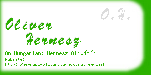 oliver hernesz business card